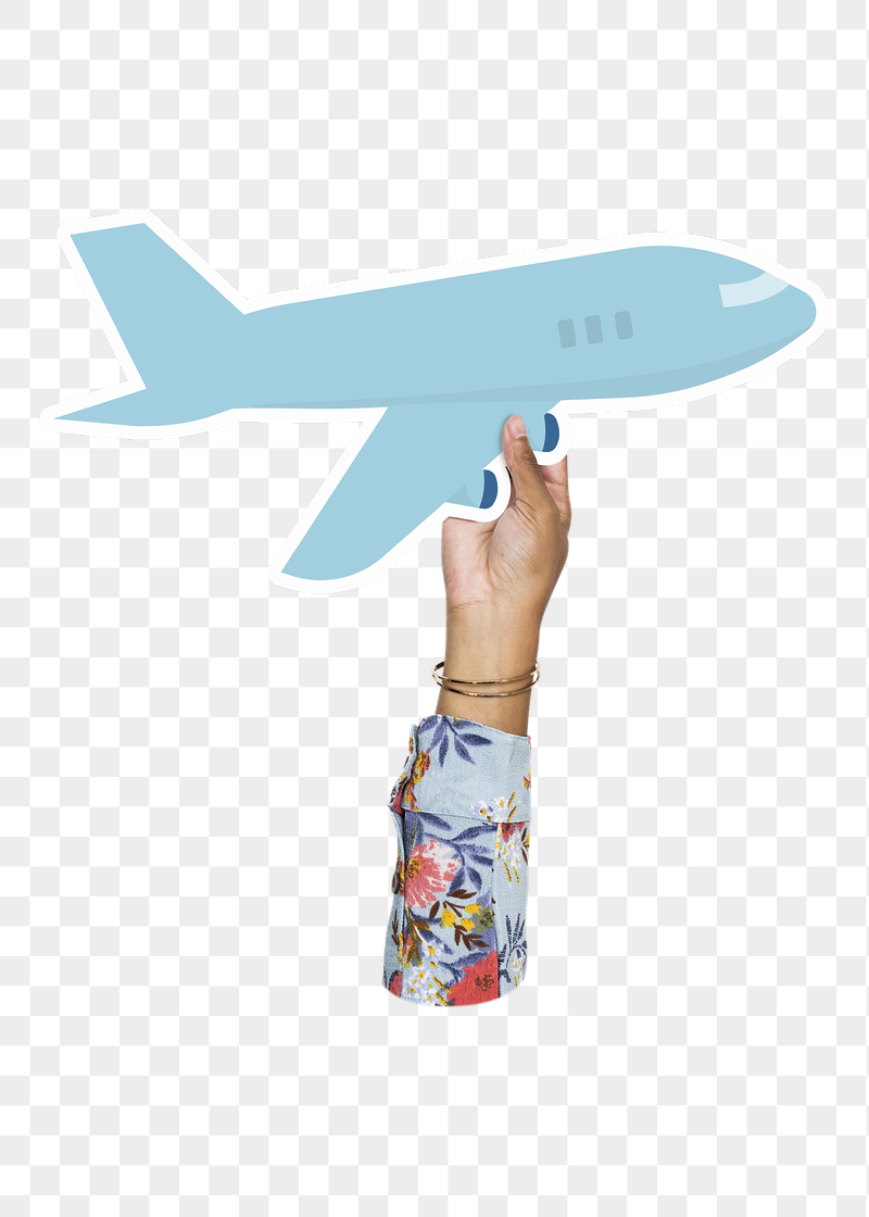 Hand holding png airplane cardboard, | Free PNG - rawpixel