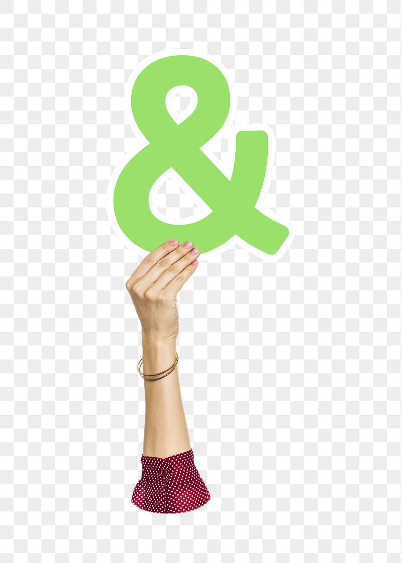 Hand holding  png ampersand | Free PNG - rawpixel