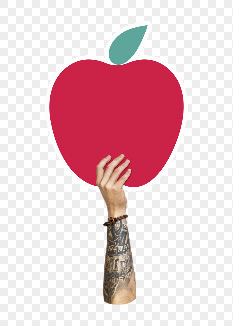 Hand holding png apple, transparent | Free PNG - rawpixel