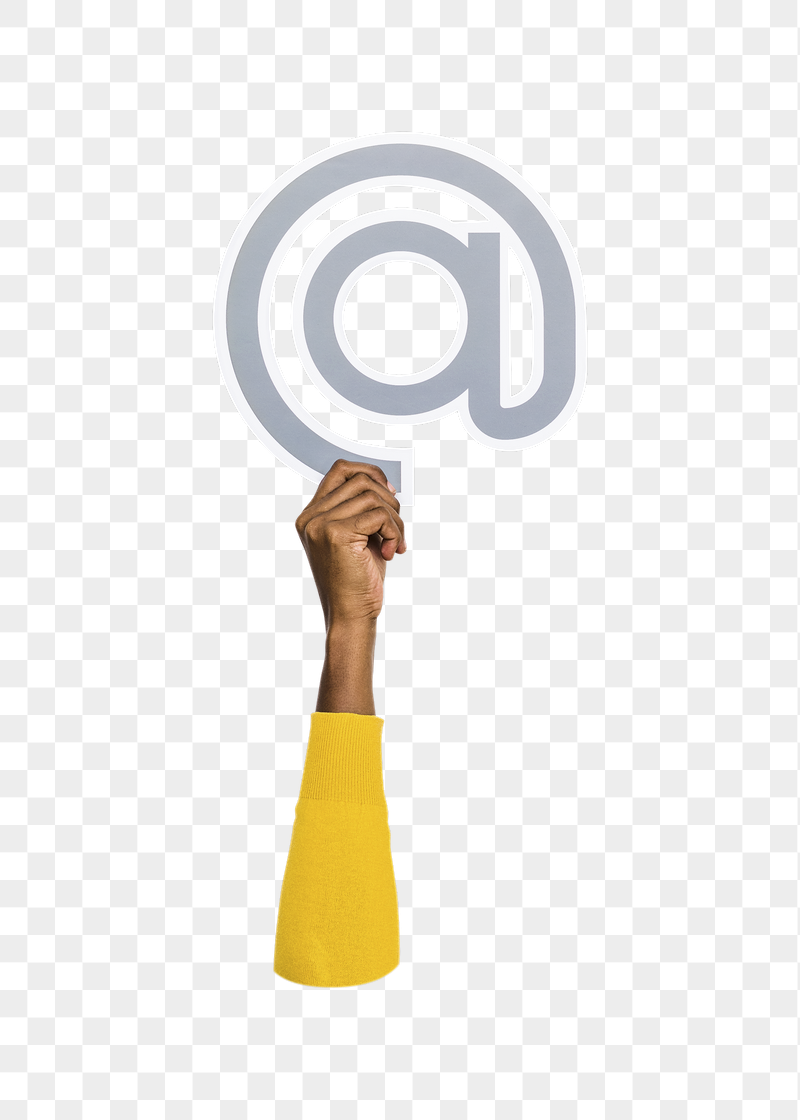 Hand holding png at sign, | Free PNG - rawpixel