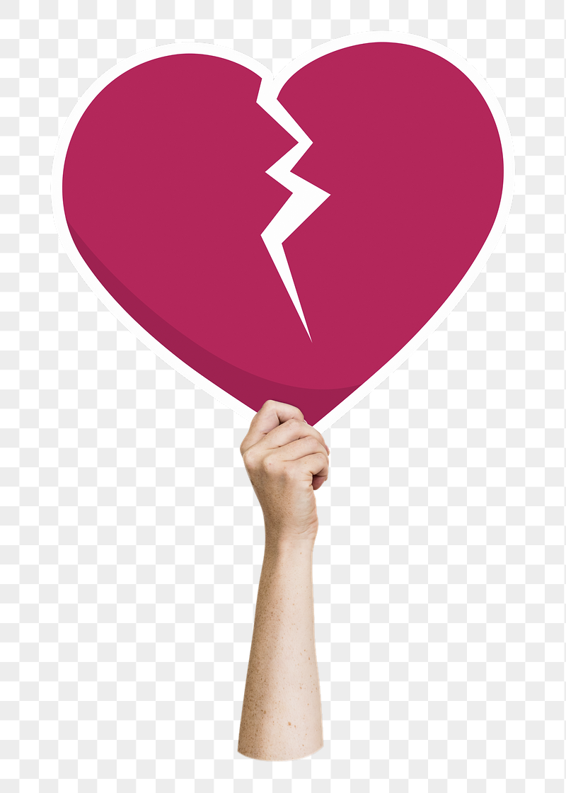 Hand holding png broken heart, | Free PNG - rawpixel