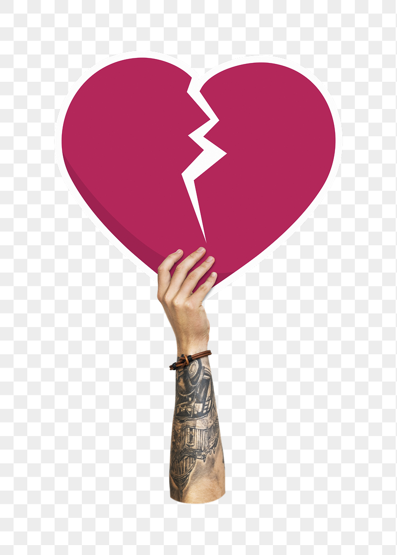 Hand holding png broken heart, | Free PNG - rawpixel