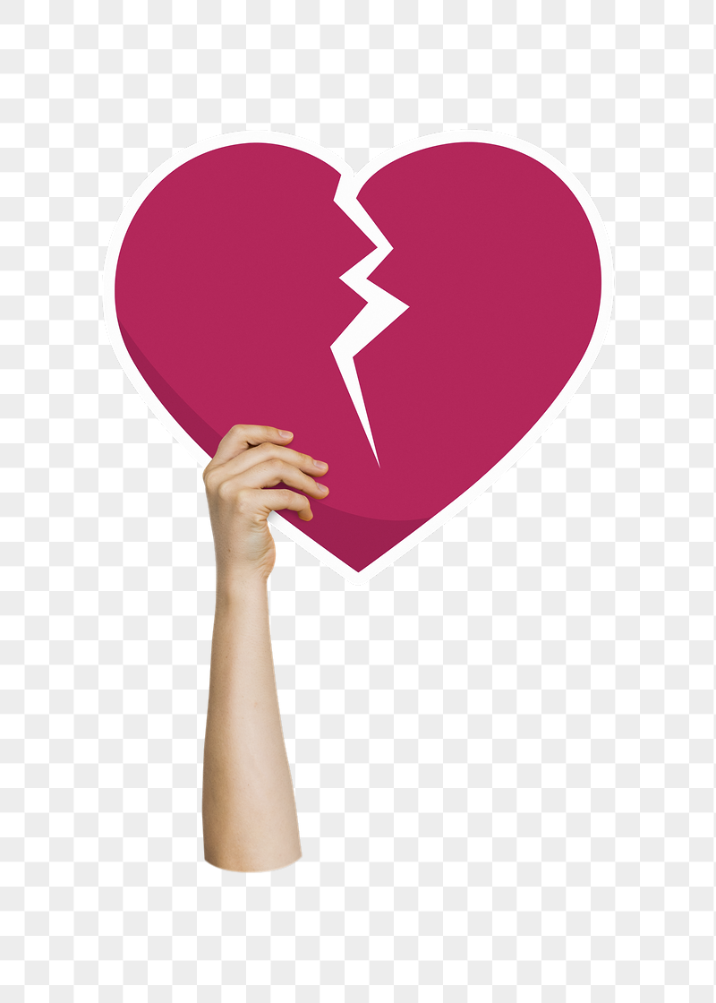 Hand holding png broken heart, | Free PNG - rawpixel