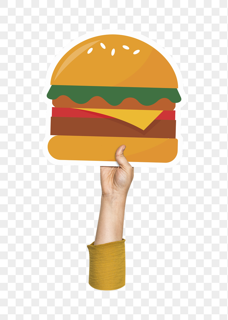 Hand holding png burger, fast | Free PNG - rawpixel