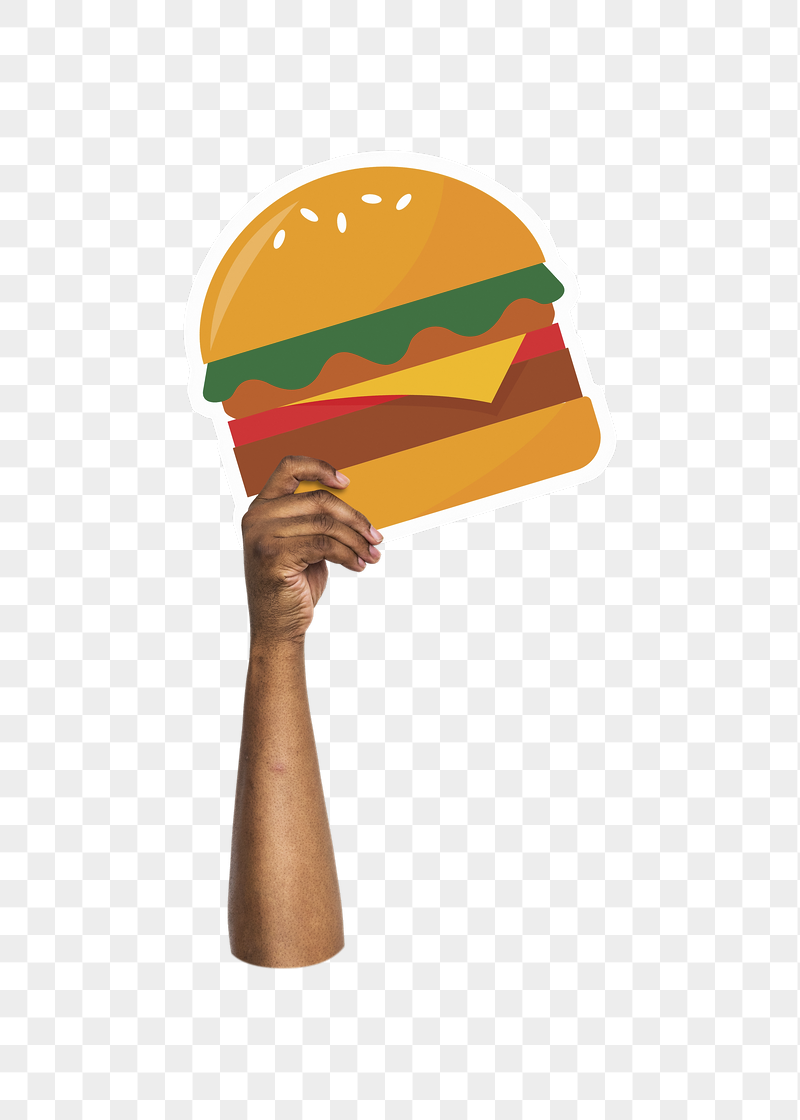 Hand holding png burger, fast | Free PNG - rawpixel