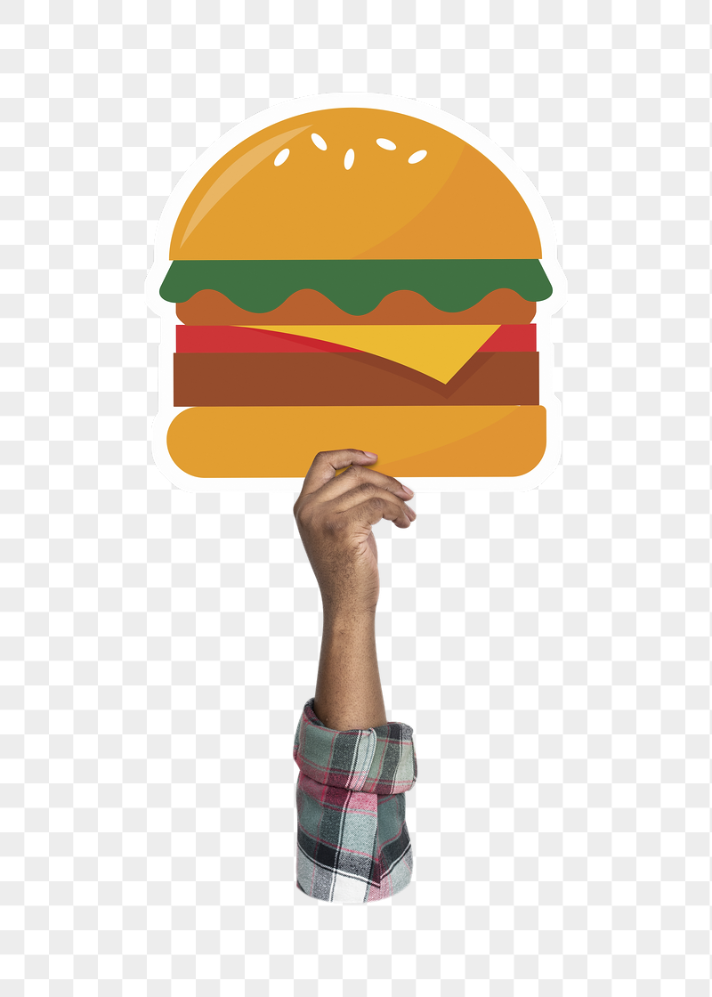 Hand holding png burger, fast | Free PNG - rawpixel