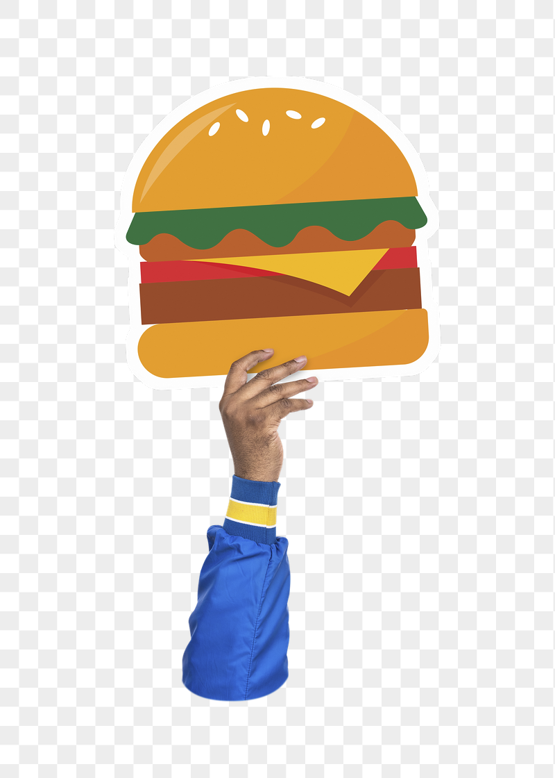 Hand holding png burger, fast | Free PNG - rawpixel