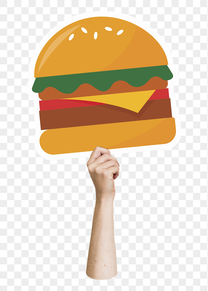 Hand holding png burger, fast | Free PNG - rawpixel