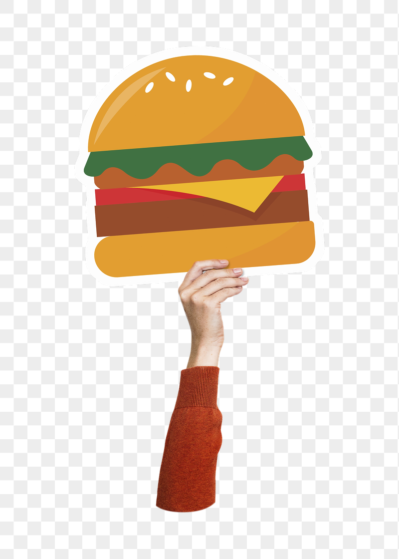 Hand holding png burger, fast | Free PNG - rawpixel