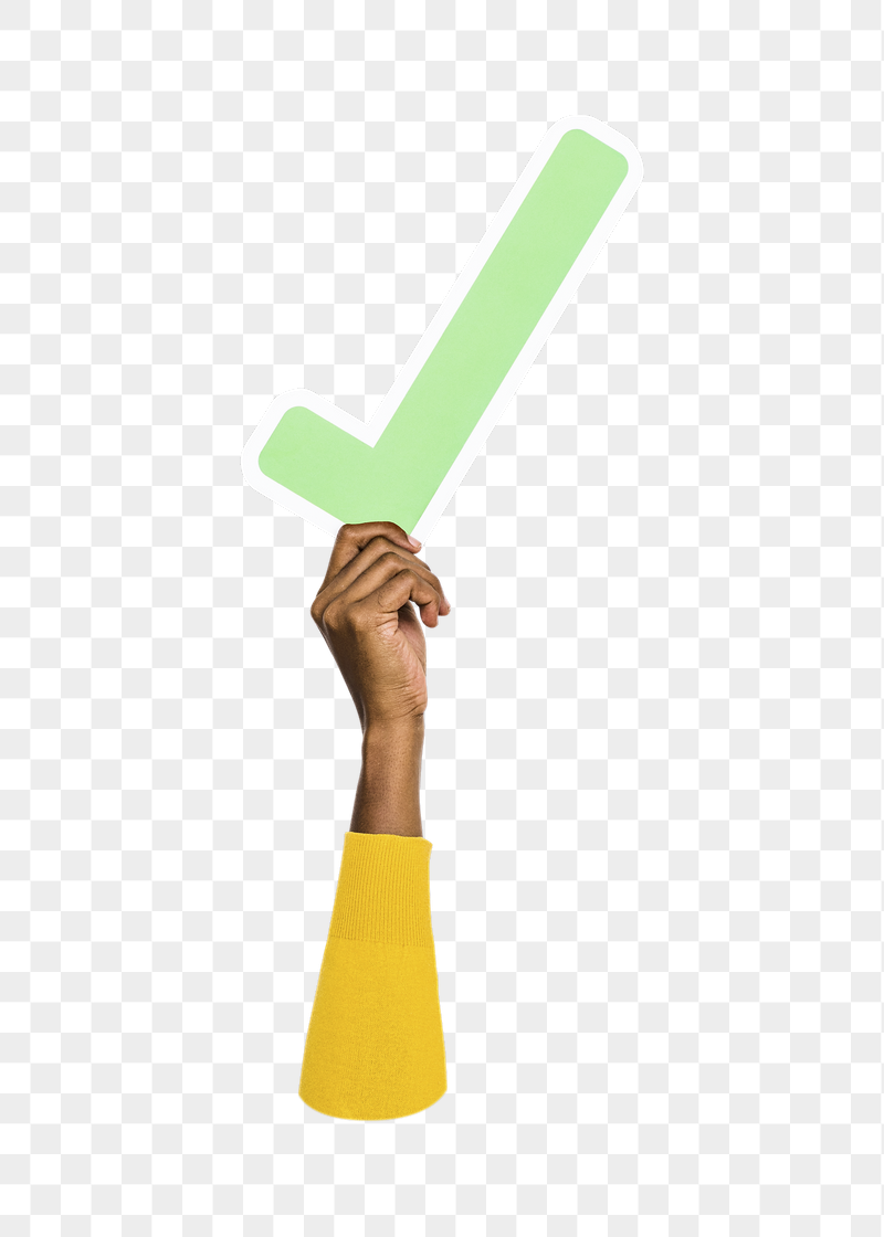 Hand holding png check mark, | Free PNG - rawpixel