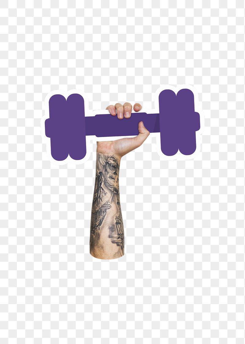 Hand holding png dumbbell, transparent | Free PNG - rawpixel