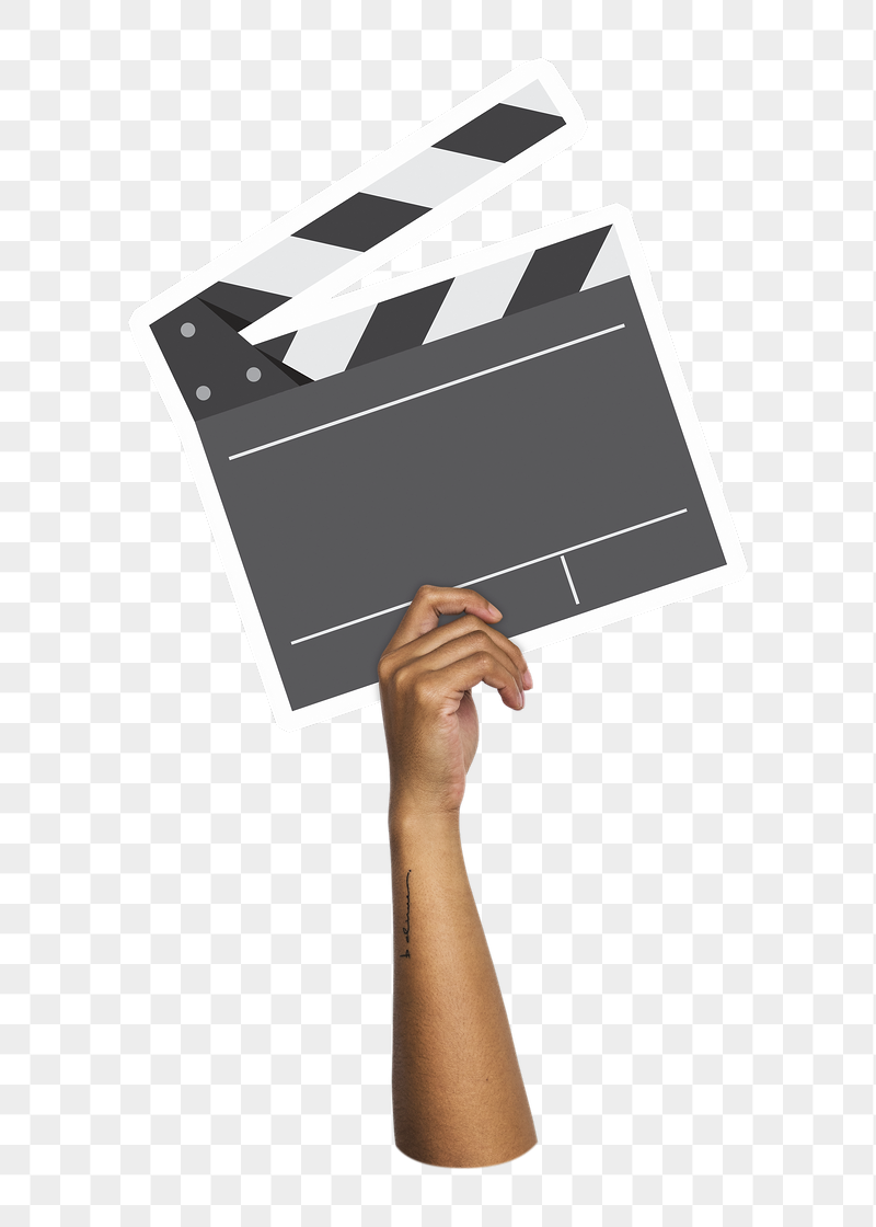 Hand holding png film slate, | Free PNG - rawpixel