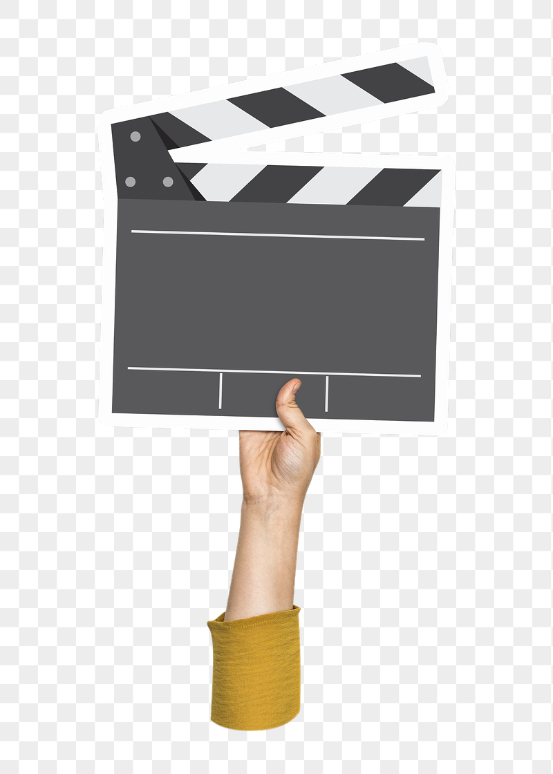 Hand holding png film slate, | Free PNG - rawpixel