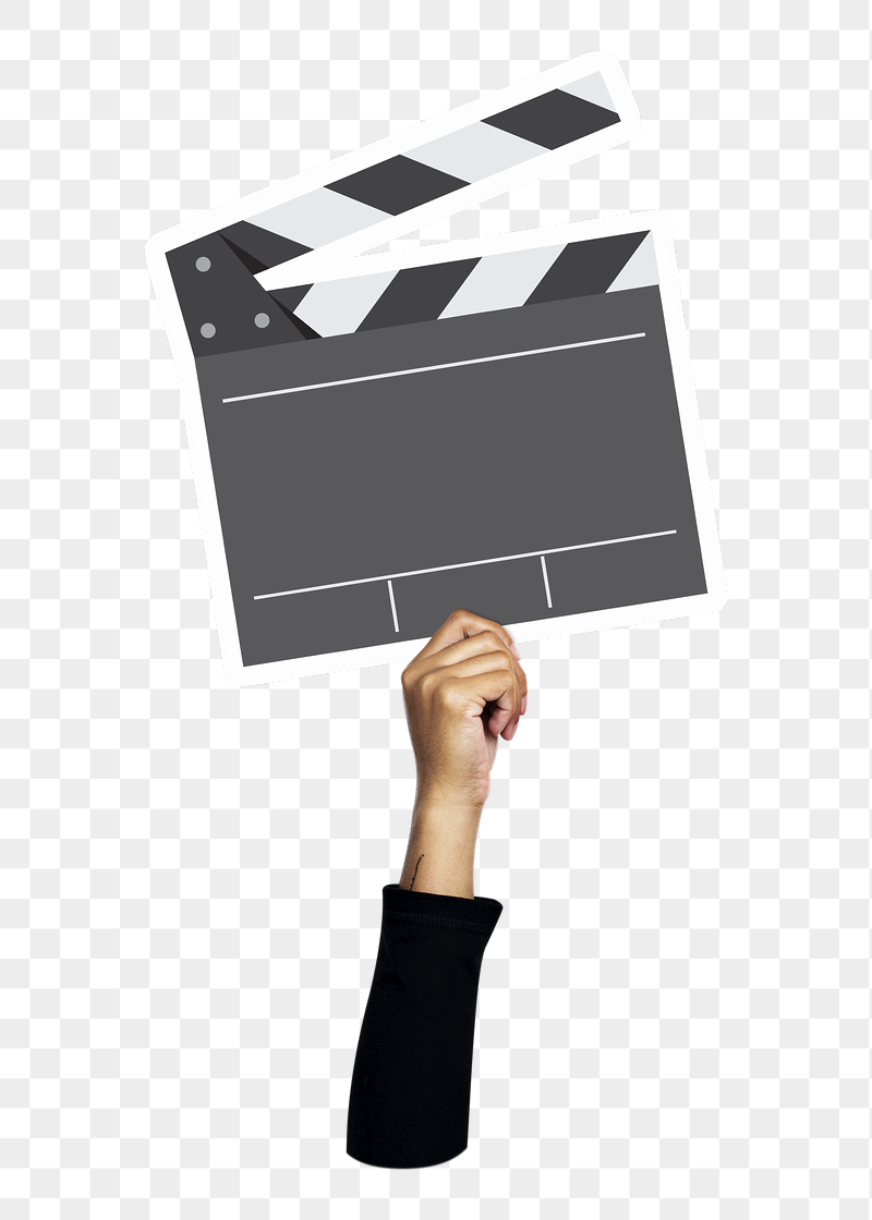 Hand holding png film slate, | Free PNG - rawpixel