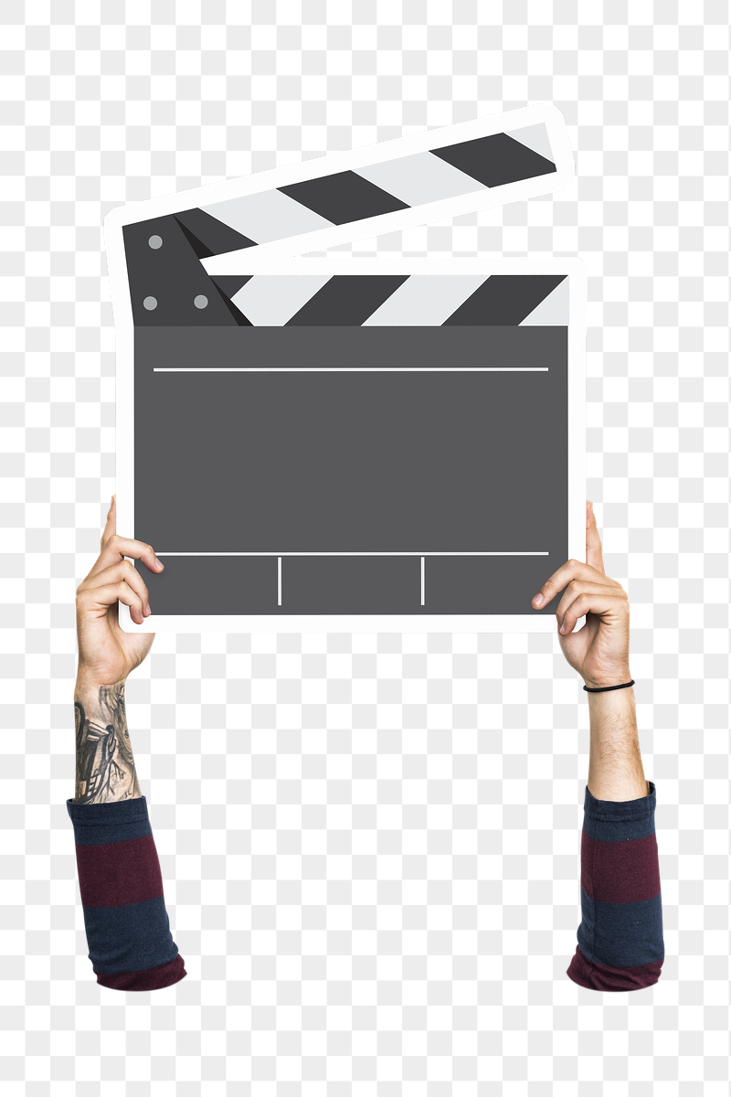 Hand holding png film slate, | Free PNG - rawpixel