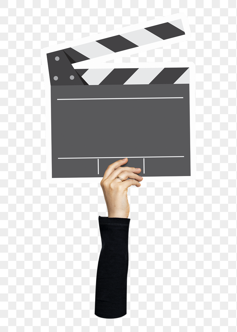 Hand holding png film slate, | Free PNG - rawpixel