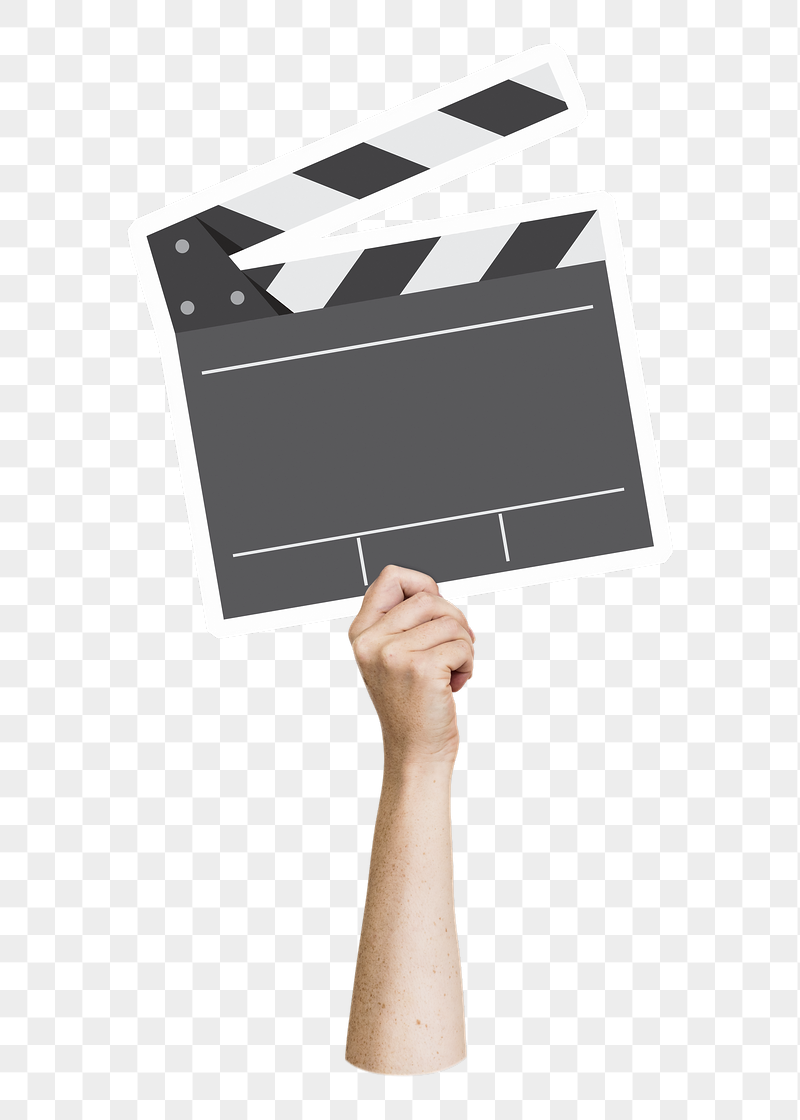 Hand holding png film slate, | Free PNG - rawpixel