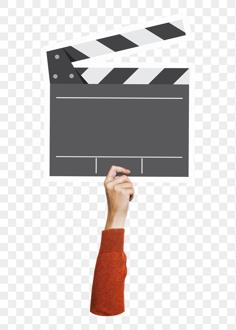Hand holding png film slate, | Free PNG - rawpixel