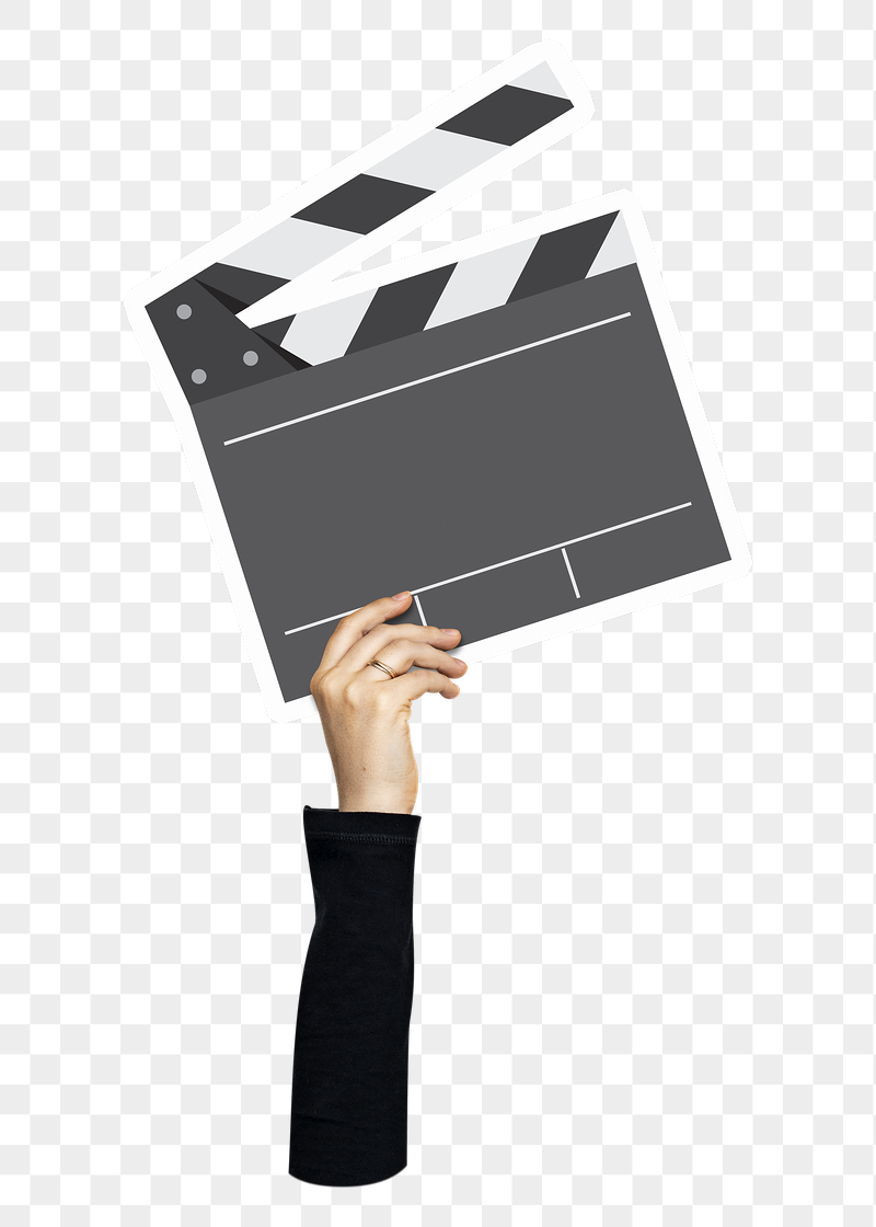 Hand holding png film slate, | Free PNG - rawpixel