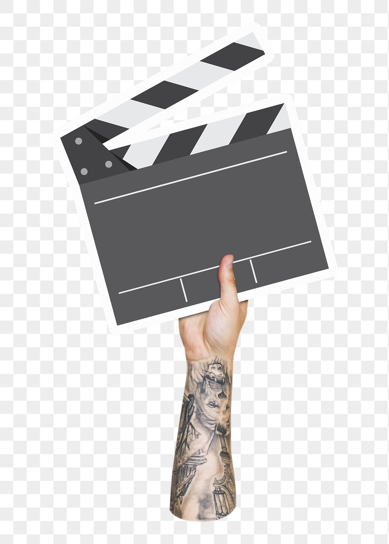 Hand holding png film slate, | Free PNG - rawpixel