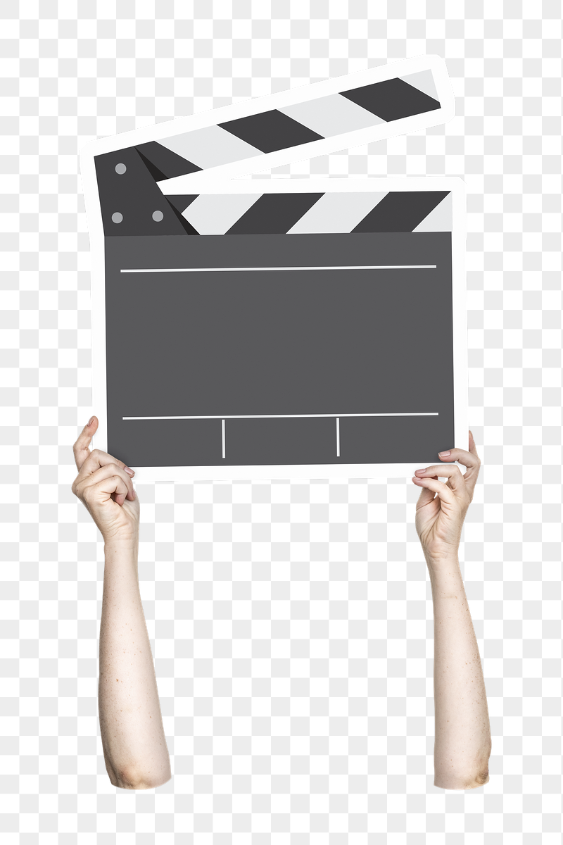 Hand holding png film slate, | Free PNG - rawpixel