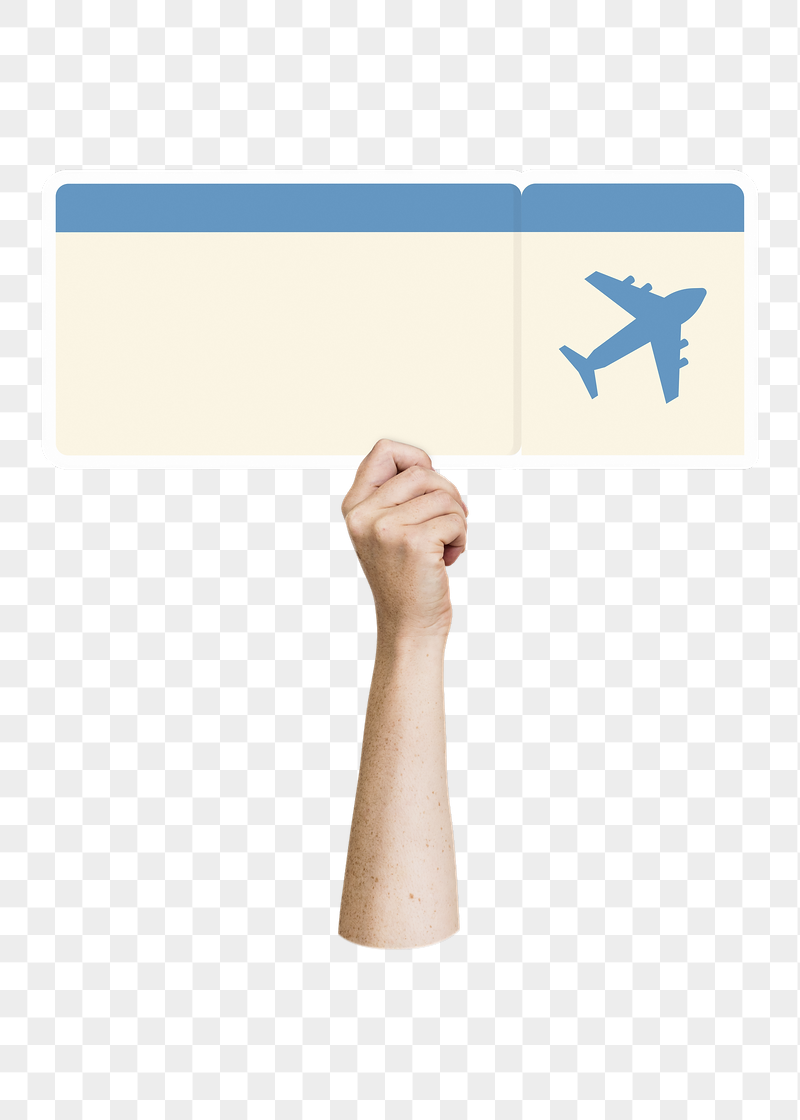 Hand holding png flight ticket, | Free PNG - rawpixel
