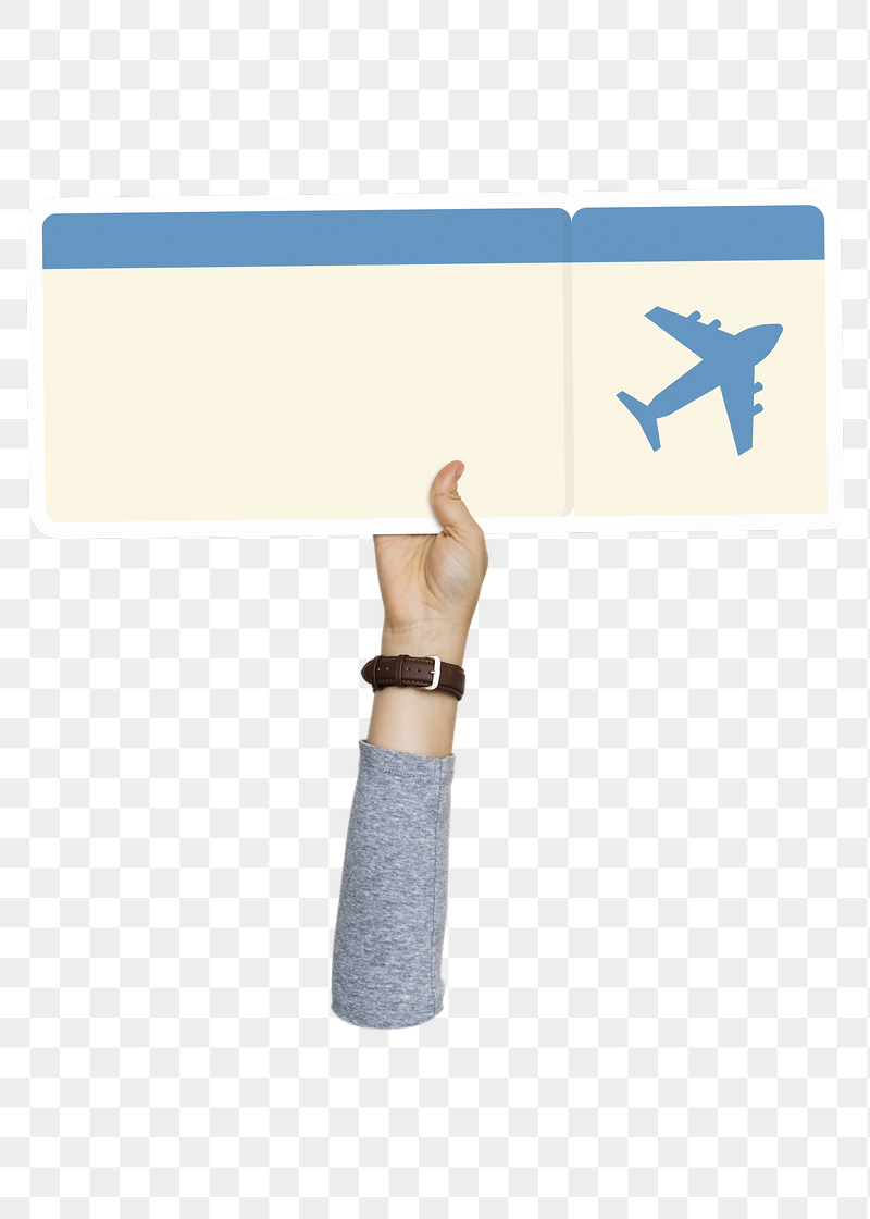 Hand holding png flight ticket, | Free PNG - rawpixel