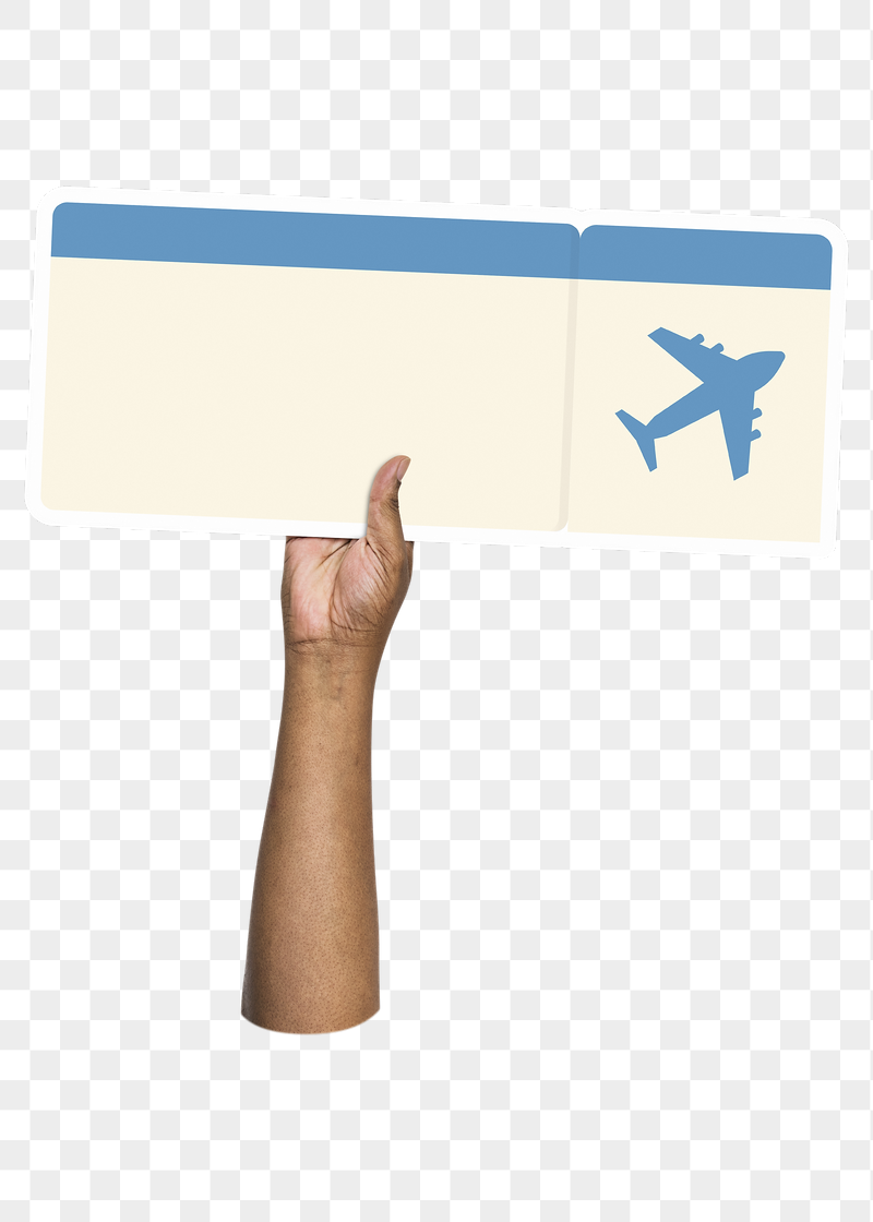 Hand holding png flight ticket, | Free PNG - rawpixel