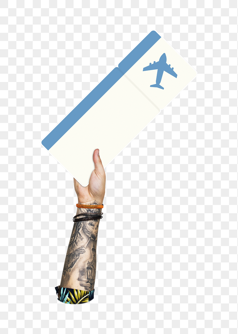 Hand holding png flight ticket, | Free PNG - rawpixel