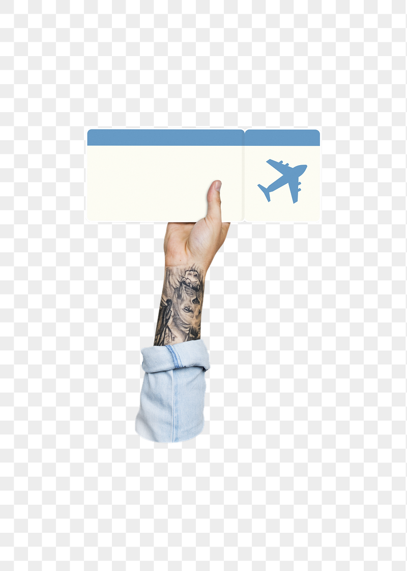 Hand holding png flight ticket, | Free PNG - rawpixel