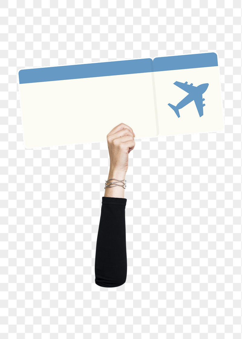 Hand holding png flight ticket, | Free PNG - rawpixel