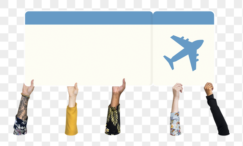 Hand holding png flight ticket, | Free PNG - rawpixel