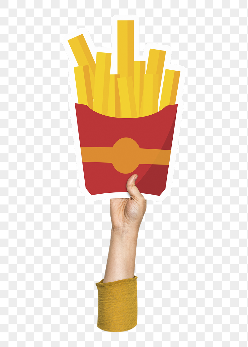 Hand holding png fries, fast | Free PNG - rawpixel