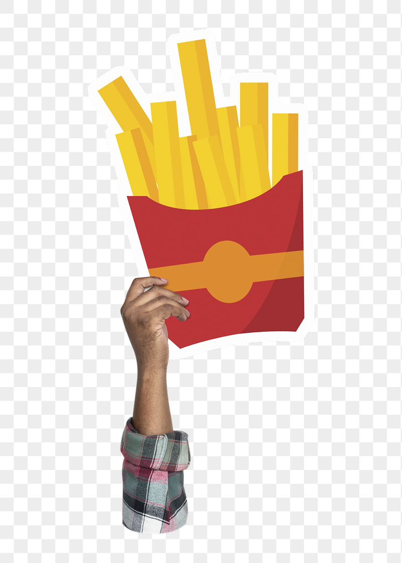 Hand holding png fries, fast | Free PNG - rawpixel