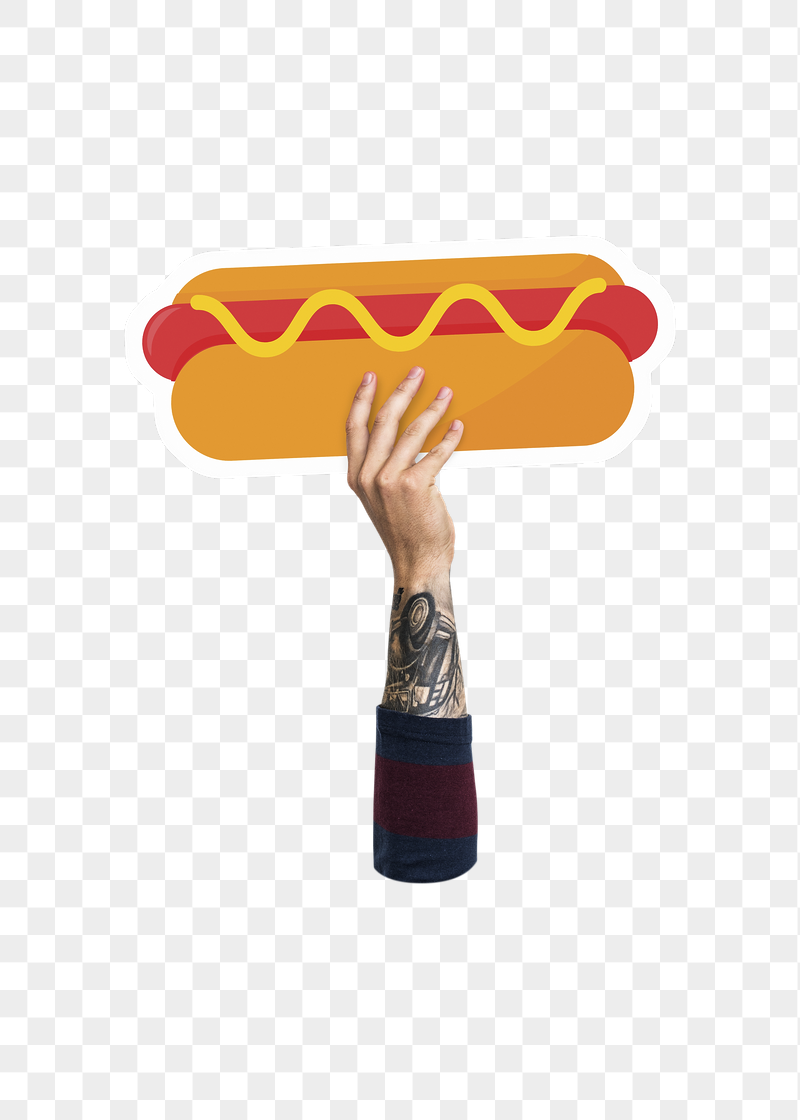 Hand holding png hot dog, | Free PNG - rawpixel