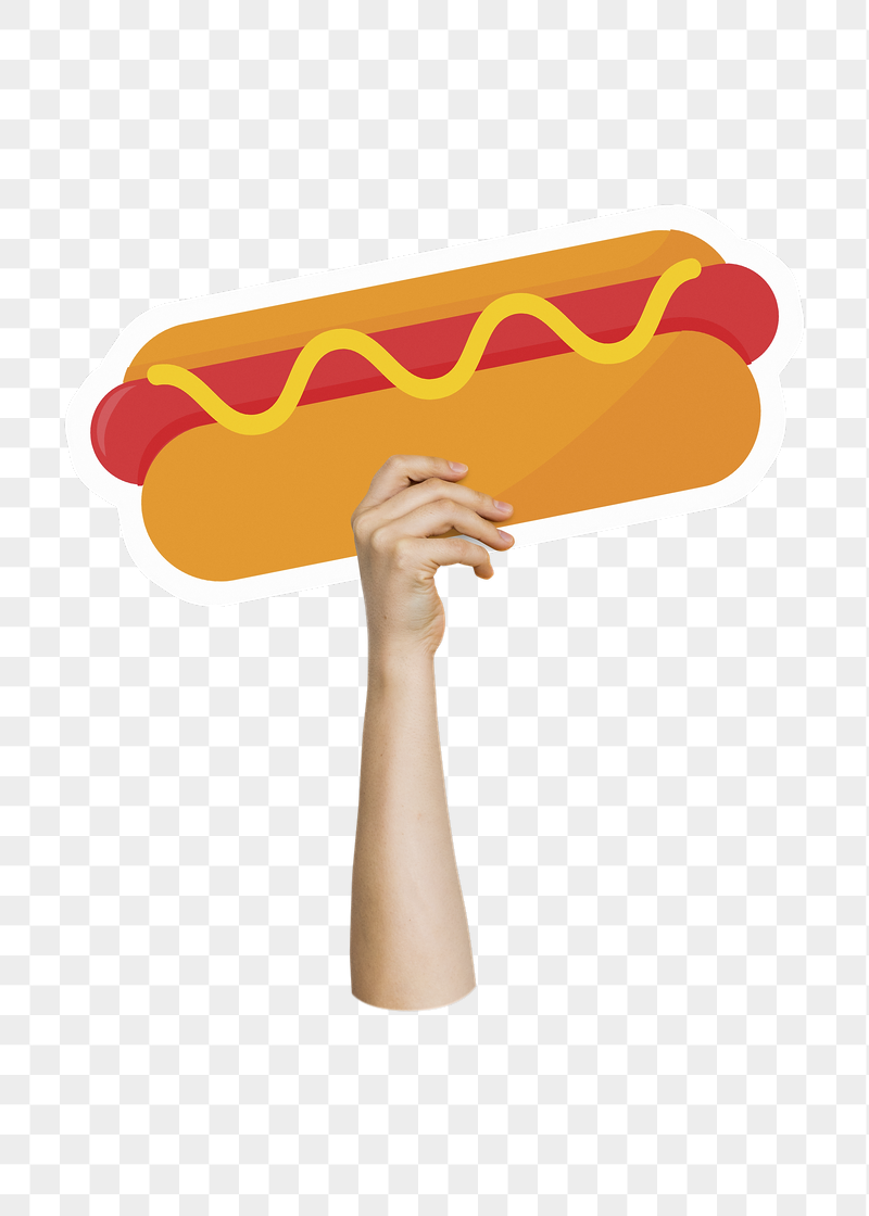 Hand holding png hot dog, | Free PNG - rawpixel
