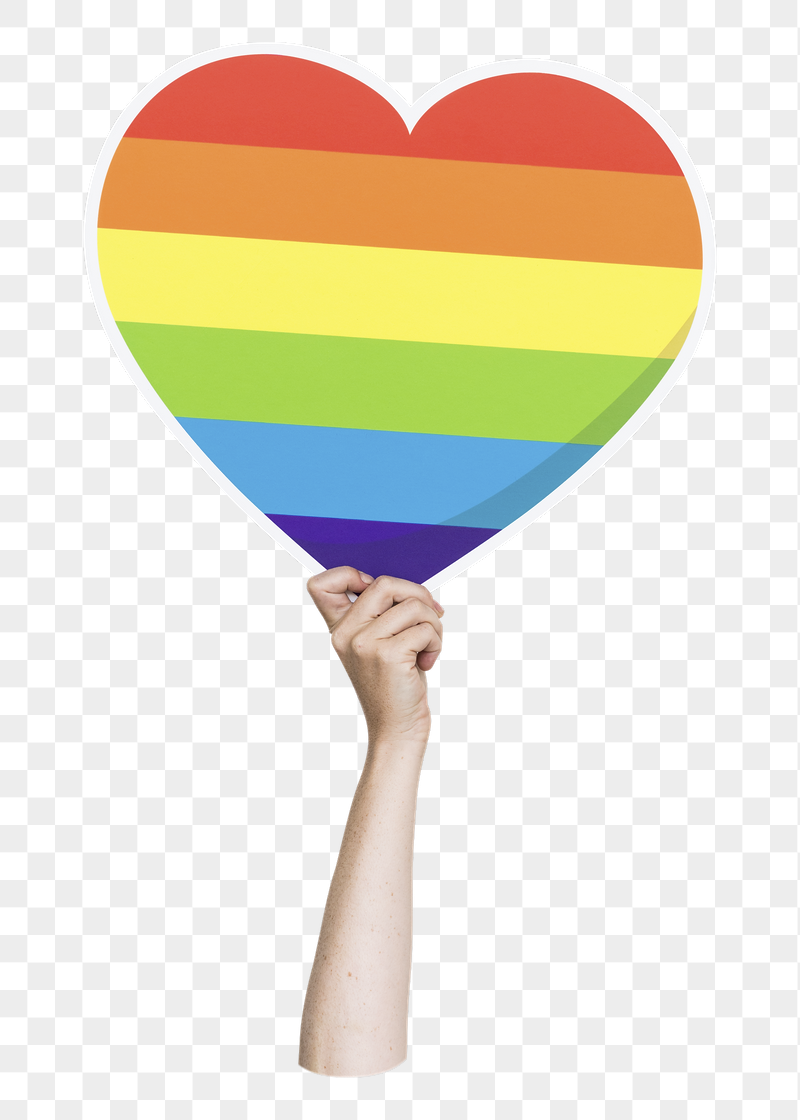 Hand holding png LGBTQ heart, | Free PNG - rawpixel