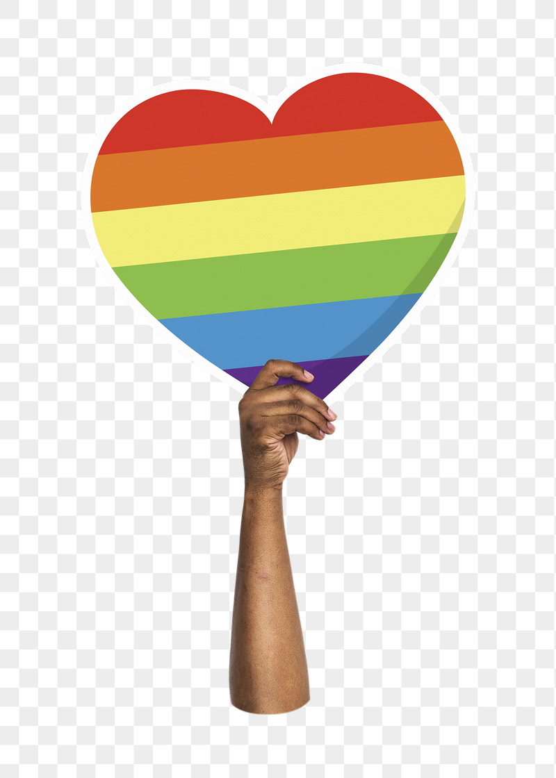 Hand holding png LGBTQ heart, | Free PNG - rawpixel