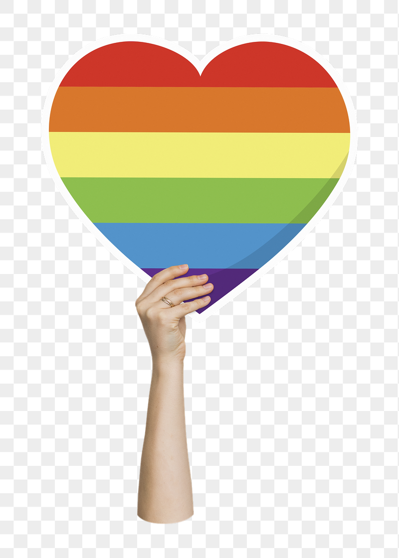 Hand holding png LGBTQ heart, | Free PNG - rawpixel