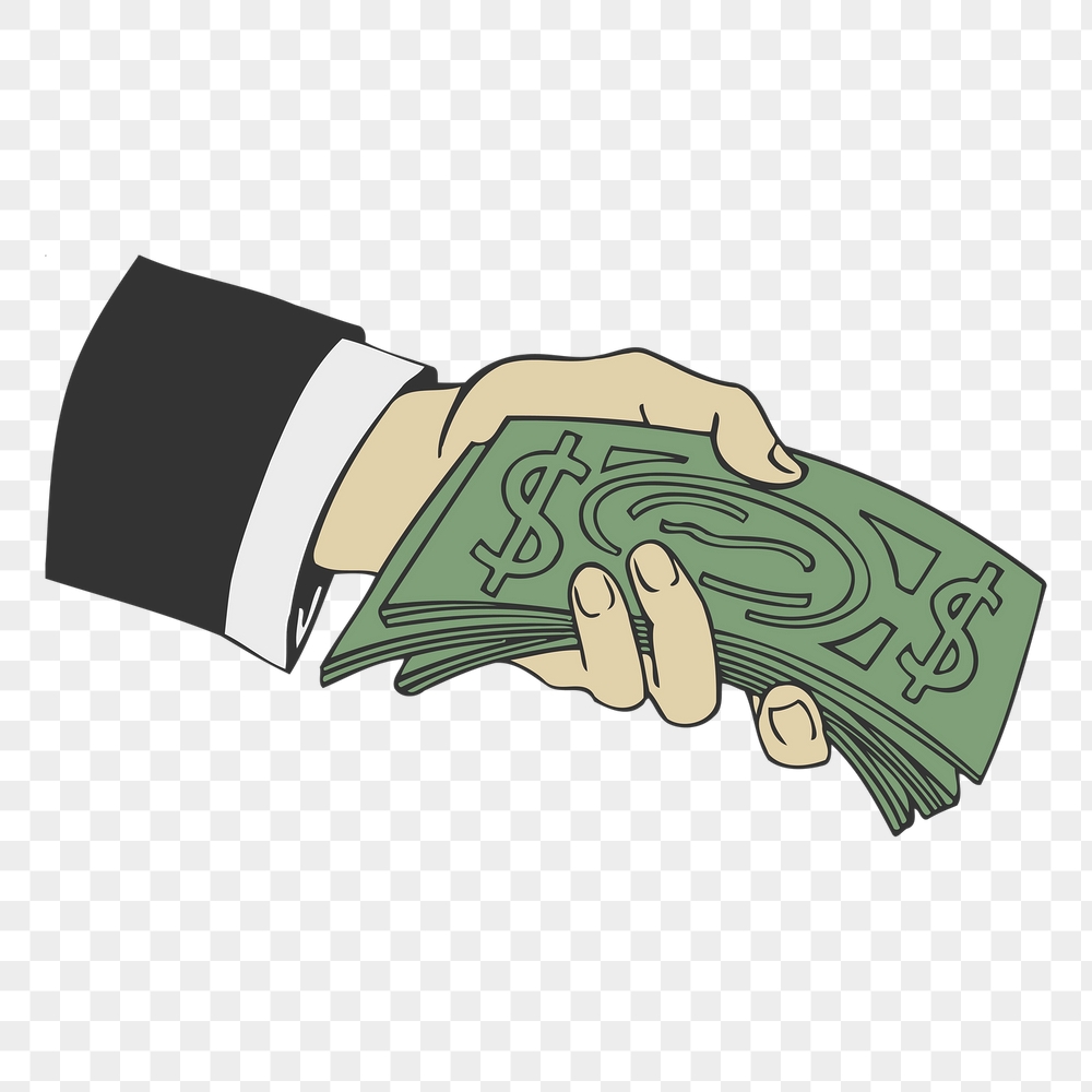Hand holding png money sticker, | Free PNG - rawpixel