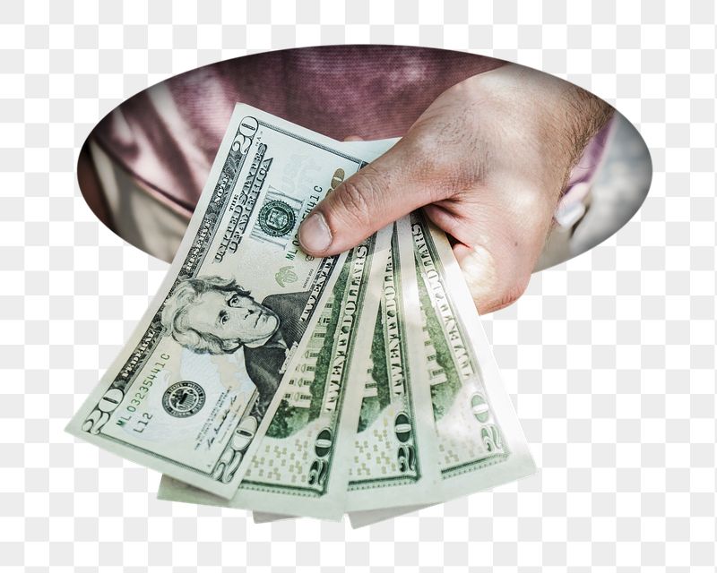 Hand holding png money sticker, | Free PNG - rawpixel