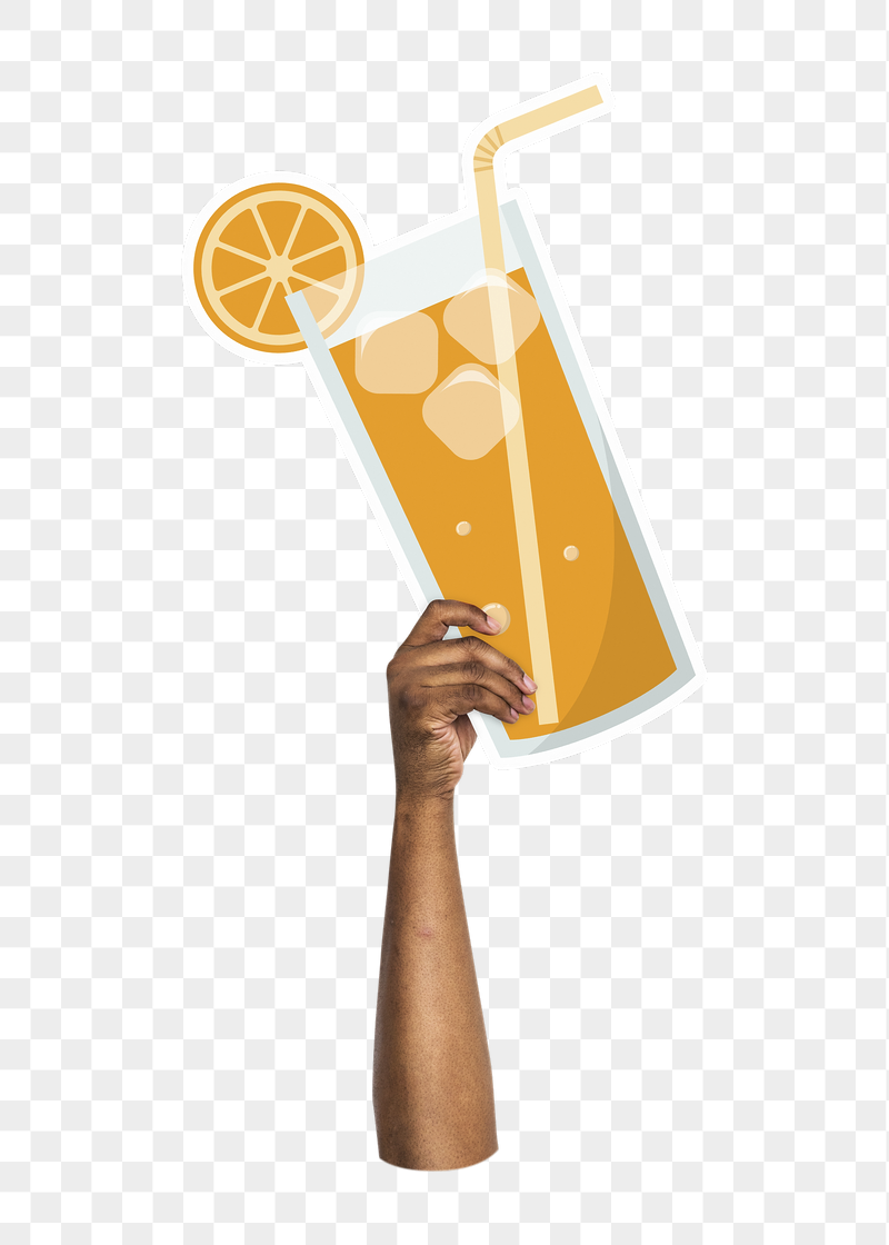 Hand holding png orange juice, | Free PNG - rawpixel