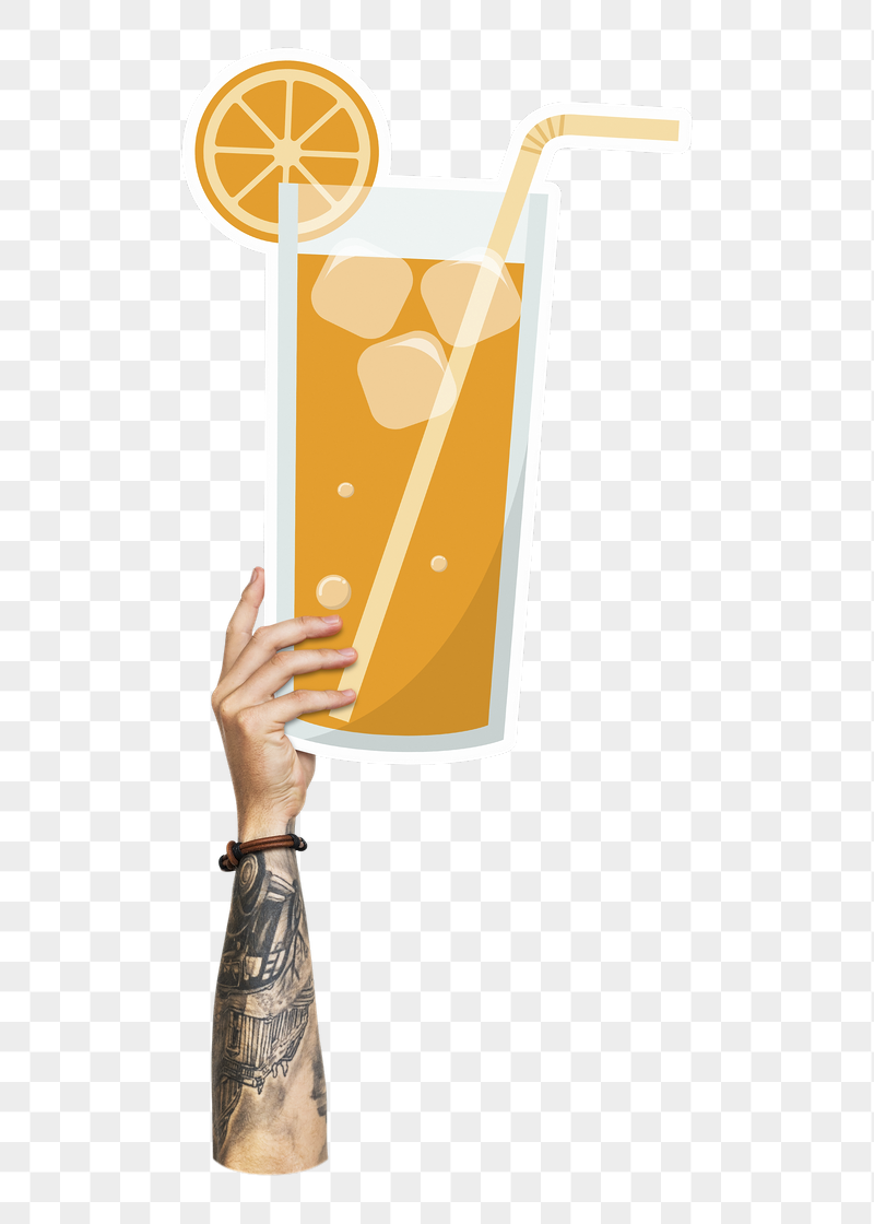 Hand holding png orange juice, | Free PNG - rawpixel