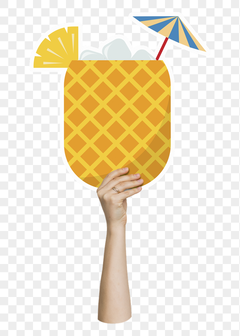 Hand holding png pineapple drink, | Free PNG - rawpixel
