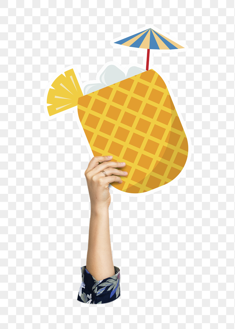 Hand holding png pineapple drink, | Free PNG - rawpixel