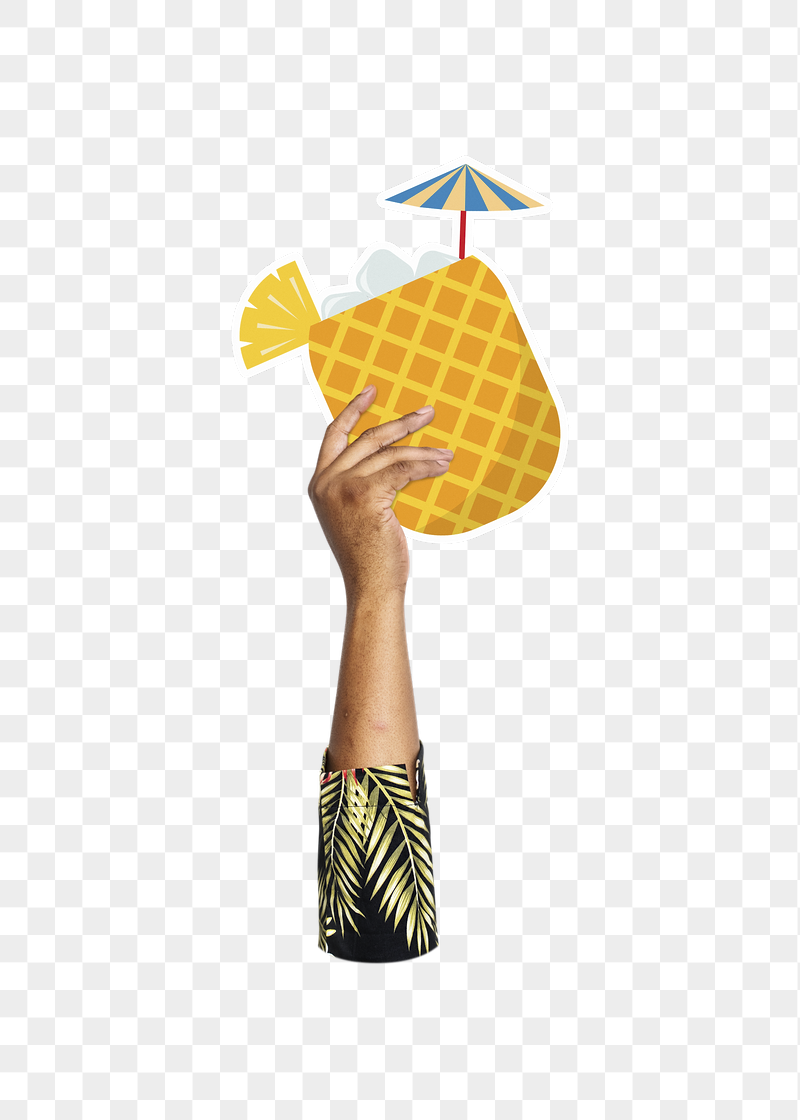 Hand holding png pineapple drink, | Free PNG - rawpixel