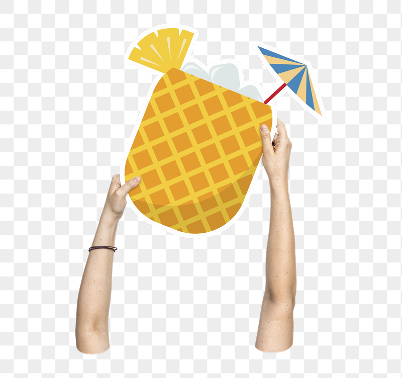 Hand holding png pineapple drink, | Free PNG - rawpixel