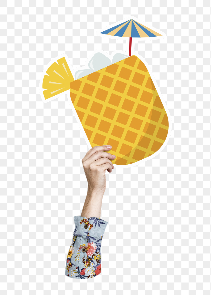 Hand holding png pineapple drink, | Free PNG - rawpixel