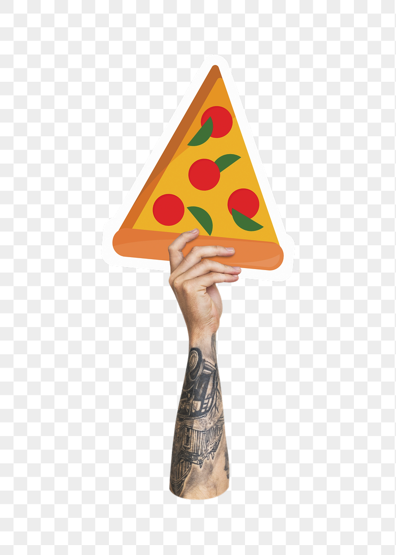 Hand holding png pizza, fast | Free PNG - rawpixel