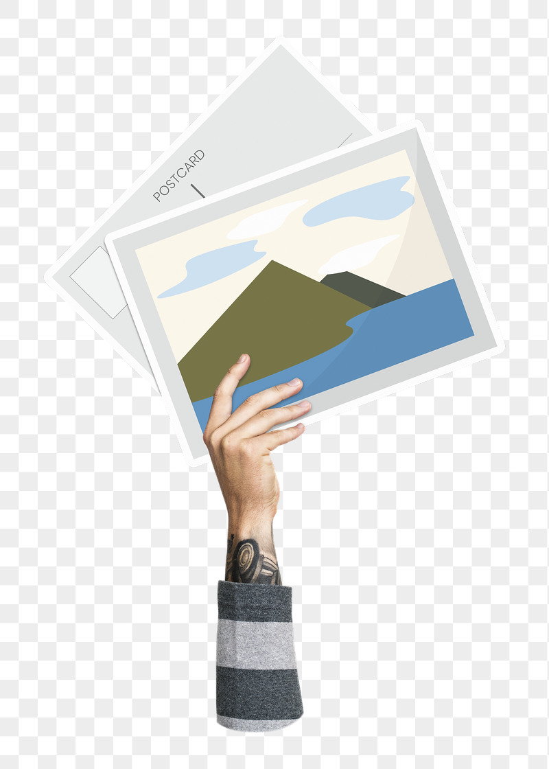 Hand holding png post card, | Free PNG - rawpixel